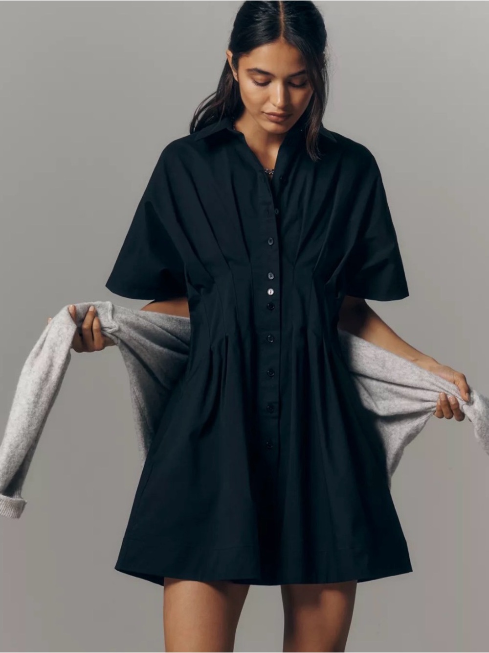 Anthropologie Tobie Mini Shirt Dress by Exquise